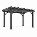 Pérgola de metal gris para exteriores 3m x 4m