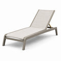 Tumbona de aluminio con tela de poliéster beige 195x65 cm