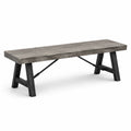 Banco de madera y metal gris 150x40x45 cm