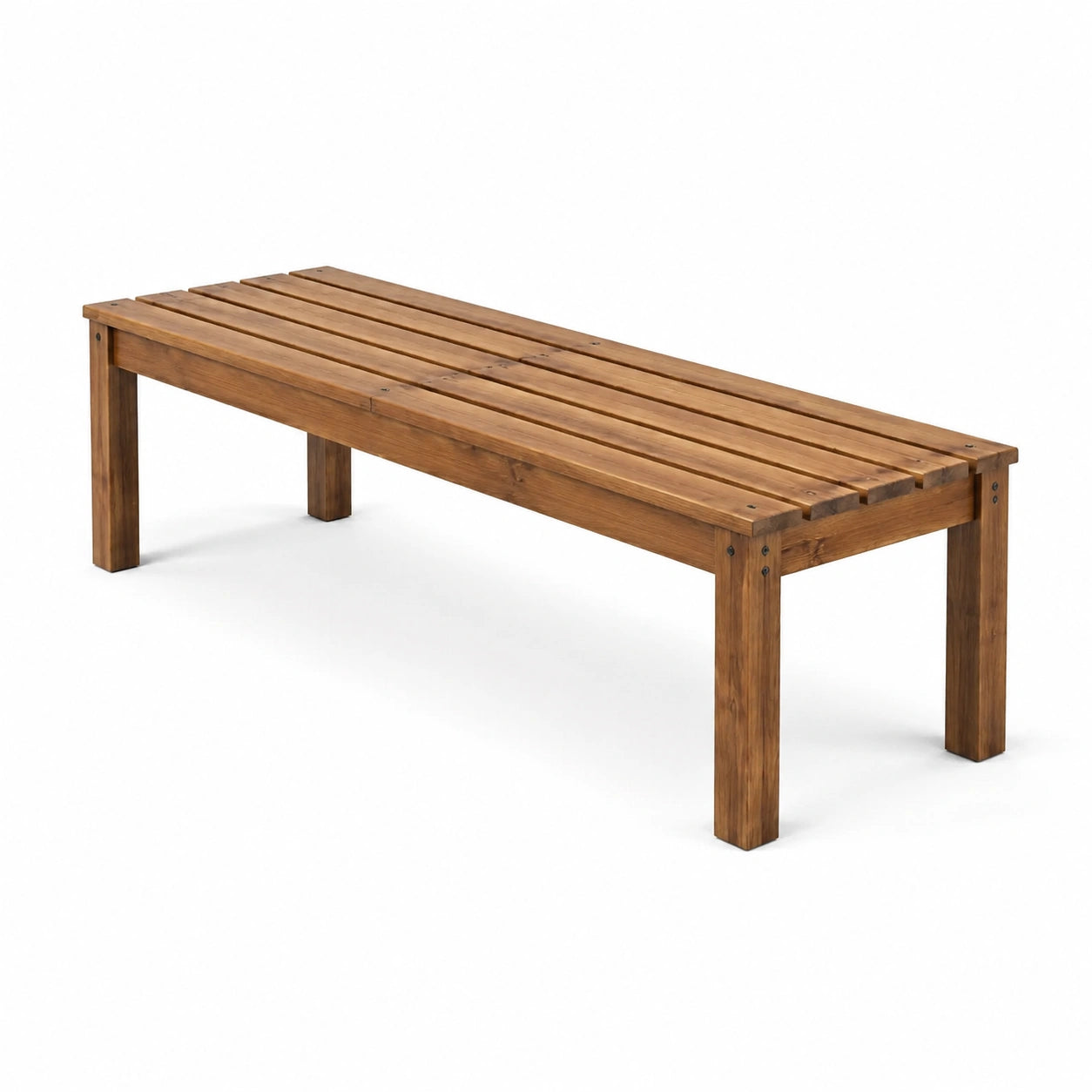Banco de madera de pino marrón 160x40x45 cm