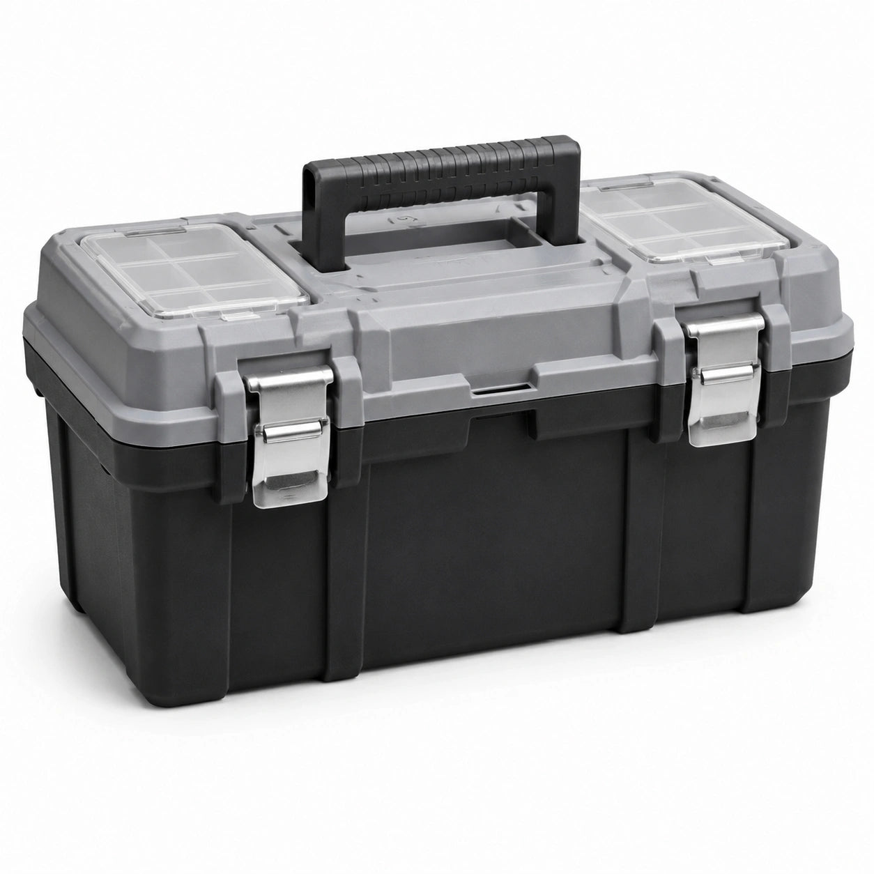 Caja de herramientas de plástico con cerraduras metálicas 40x20x20 cm