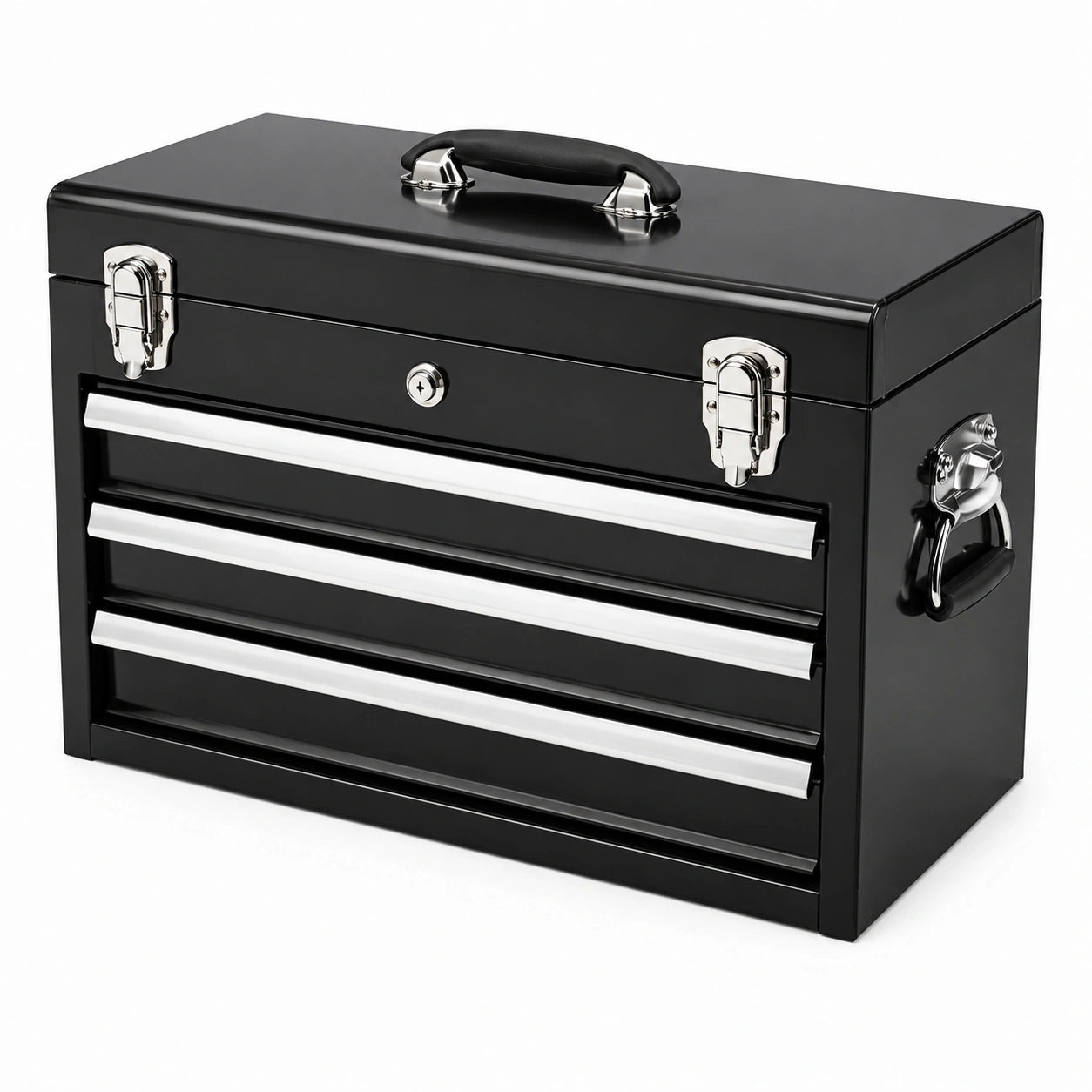 Caja de herramientas de metal con 3 cajones y cerradura 51cm